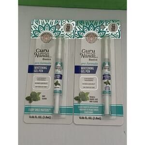 GuruNanda Teeth Whitening Pen, 0.06 fl Oz, Vegan Pack Of 2